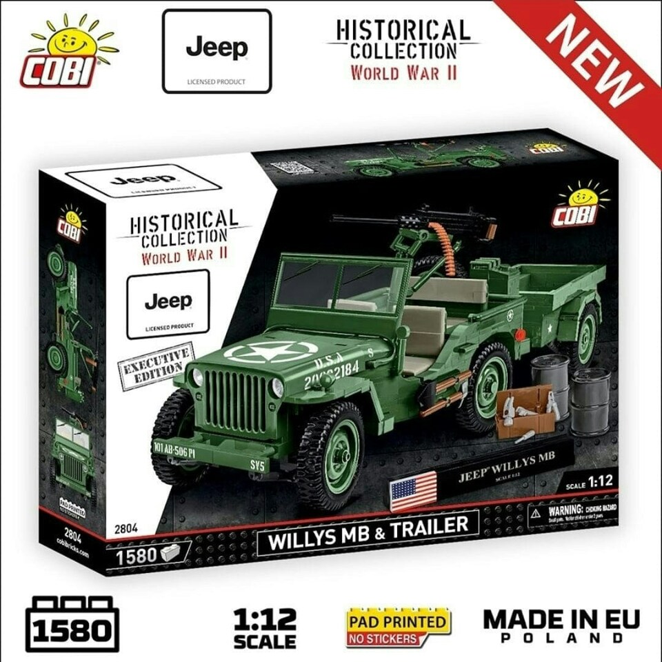 image 1 of Willys MB - COBI 2804 - 1580 brick Jeep model - Executive Edition