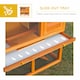 image 5 of Pawhut 90cm 2 Tiers Rabbit Hutch Wooden Pet Cage Run Vintage Bunny House