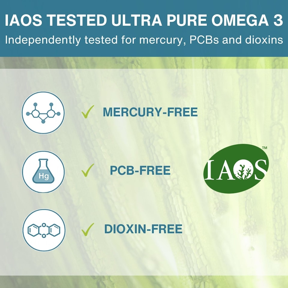 image 1 of Igennus Vegan Omega-3 Algae Oil, 400mg DHA & 200mg EPA & Astaxanthin, 60 Softgels
