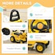 image 5 of HOMCOM Ride-On Bulldozer Toddler Digger Excavator Scooter Storage Cart