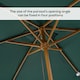 image 4 of Outsunny Wooden Garden Parasol Sun Shade Patio Umbrella Canopy Green