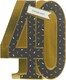 image 1 of 3D Design with Gold Foil Finish Open 40th Birthday Card