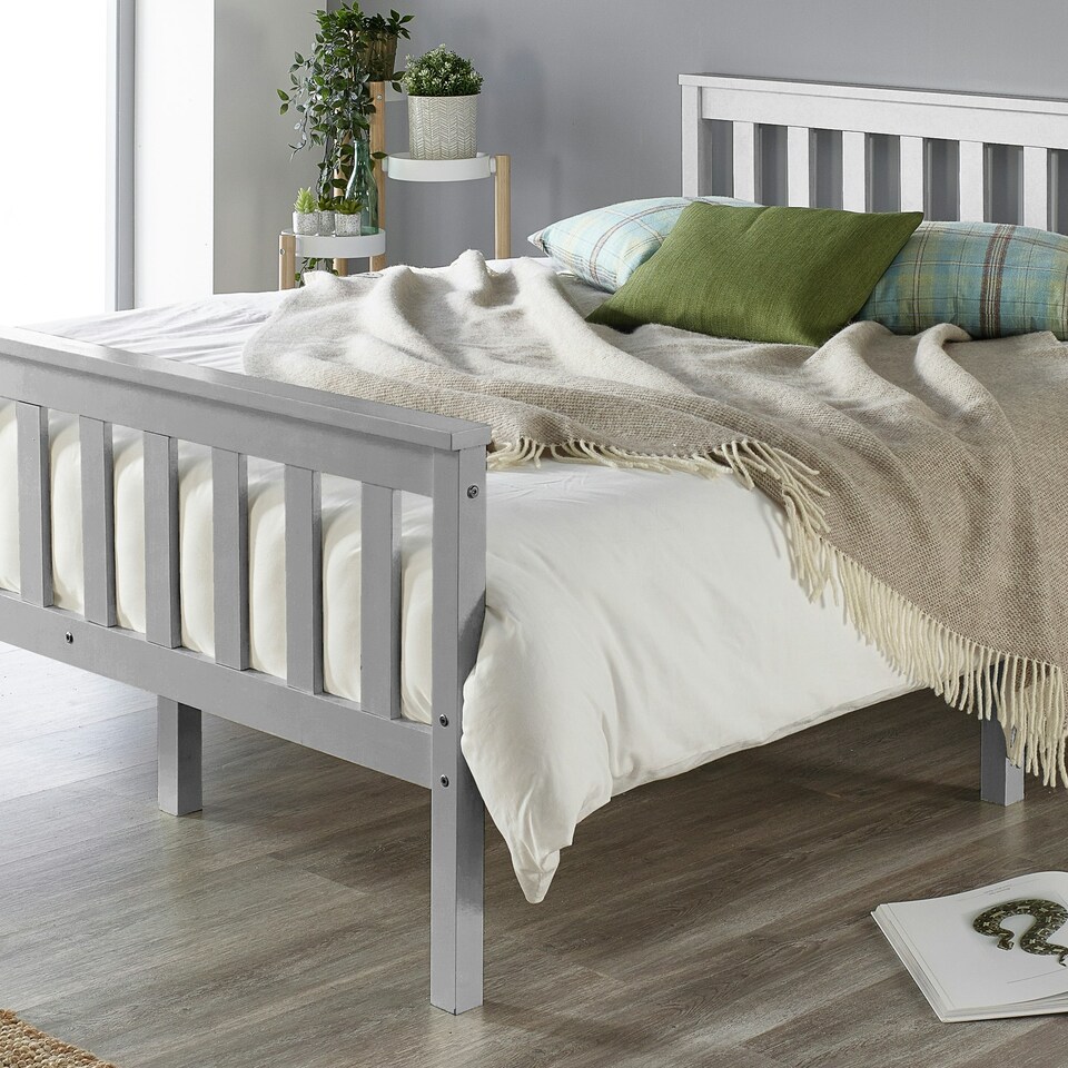 image 1 of Atlantic Bed Frame in Grey, size King