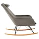 image 3 of Interiors by Premier Grey Velvet Rocking Chair,  Easy-to-Clean Velvet Accent Chair, High-Back & Arm Support Comfy Armchair