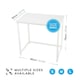 image 3 of Computer Desk 80cm White Rustic Wood Finish Sturdy Home Office Workstation for Small Spaces White
