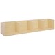 image 1 of HOMCOM Wooden Wall-Mounted Storage Media Display Shelf Center Rack, Natural