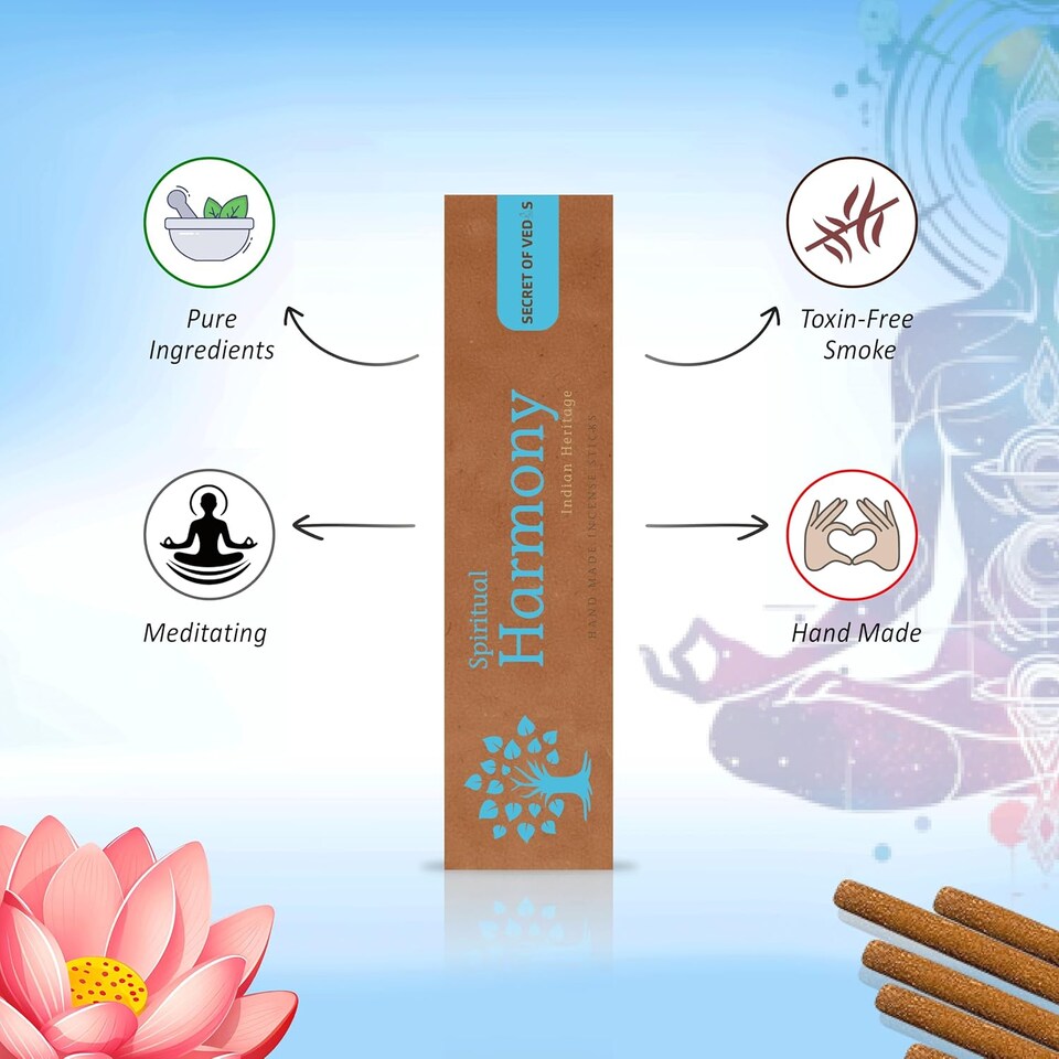 image 1 of Spiritual Harmony Incense Sticks 100g Approx. 75 Sticks – Scented Home Fragrance Agarbatti