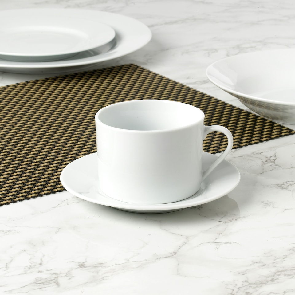 image 1 of 20pc White Rimmed Dinner Set