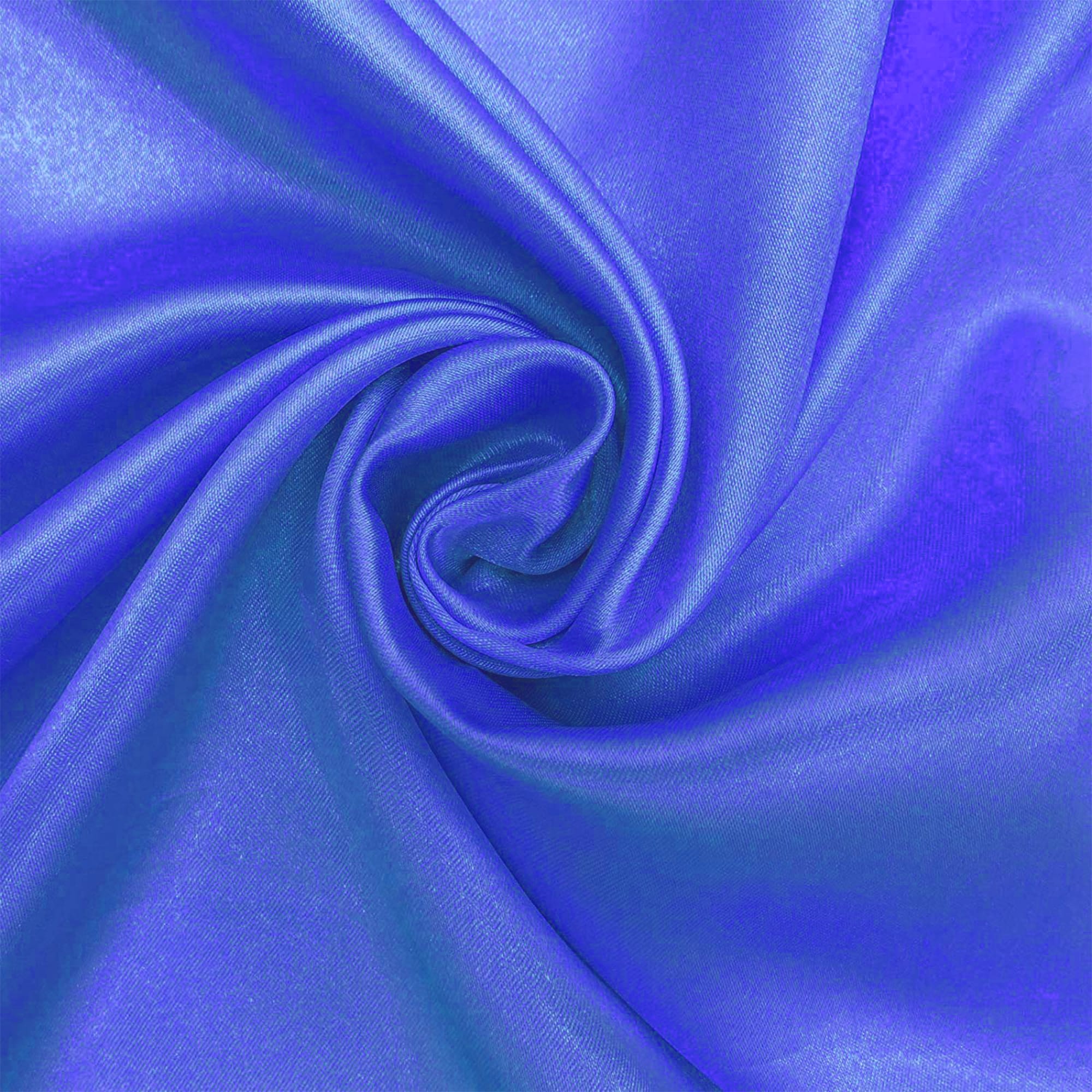 Neel Blue Ice Silk Fabric for Overlay Backdrop, Curtain Swag, Event Decor, 10 Metres in Royal