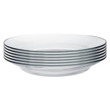 Duralex Lys Glass Soup Plates Dishes - Tempered, Heat Resistant - 230mm - Pack of 6 Clear