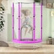 image 2 of AIYAPLAY 4.6FT Kids Trampoline with Safety Enclosure Net, Purple