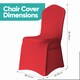 image 2 of Chair Cover Spandex Polyester Stretch, Flat Dining Slipcovers - 10pcs