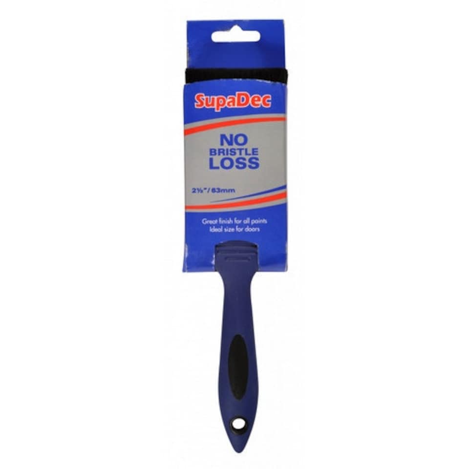 SupaDec No Bristle Loss Paint Brush - Blue/Black - 62mm