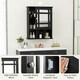 image 3 of COSTWAY Bathroom Wall Storage Cabinet Medicine Organizer Black Black