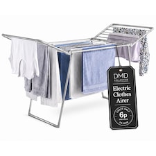 DMD Winged Electric Clothes Airer, 15kg Capacity Low Wattage 230W | Silver