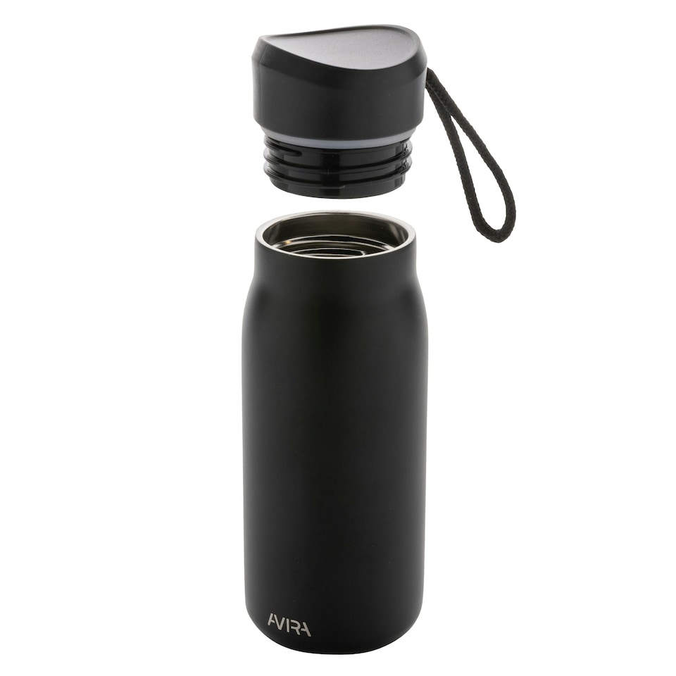 image 1 of Avira Ain Mini Recycled Stainless Steel 150ml Water Bottle - Black - One Size Black | One Size