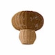 image 1 of ValueLights Portobello Natural Rattan Mushroom Ceiling Shade | Brown