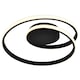 image 6 of Modern Single Loop Strip Flush LED Powered Ceiling Light Fitting in Black Sand