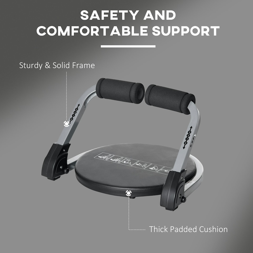 image 1 of HOMCOM Ab Machine, Abs Trainer, Whole Body Exercise Equipment for Home Gym