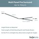 image 3 of Safetots Premium Multi Panel Room Divider, up to 154cm Wide, Grey, 70cm Tall, Flexible Barrier with Door for Baby and Toddler | Grey