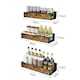 image 5 of Living and Home Wooden 3-Piece Wall Mount Spice Rack Organizer