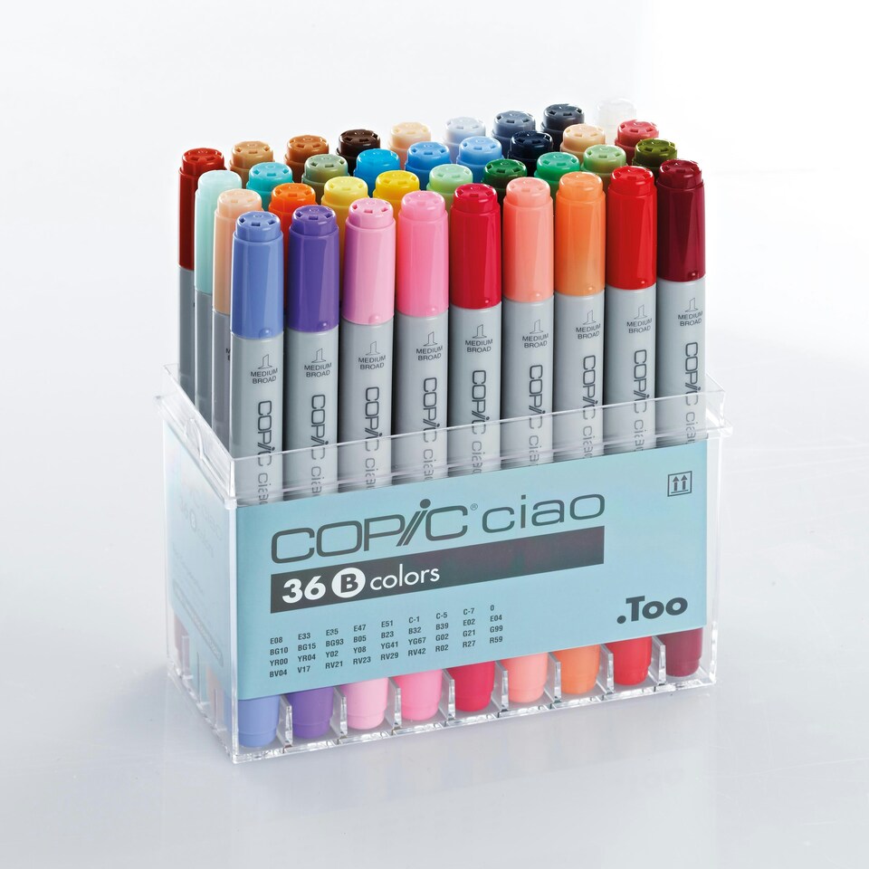 image 1 of Copic CIAO Marker, Multicoloured, Set of 36
