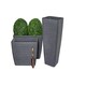 image 2 of Primrose Baltic Grey Stone Effect Flared Square Planter Plant Pot 76m