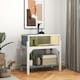 image 2 of PawHut Wooden Tortoise House with Storage Shelf, Clear Observation Windows