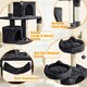image 4 of Yaheetech 158 cm Multi Level Cat Tree with Condos Black