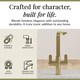 image 6 of Chara Kitchen Mixer Tap for Sink Mono - Brushed Brass | Copper | Brushed Brass | 1