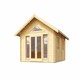 image 2 of Caroline 2 + Window set 2-Log Cabin, Wooden Garden Room, Timber Summerhouse, Home Office - L675 x W489.9 x H330.6 cm Brown