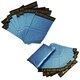 image 1 of 1000 x 8.5x14" (216x350mm) Metallic Blue Waterproof Polythene Self Sealing Postal Shipping Mailing Bags | Blue | One Size | 1.0