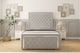 image 1 of Sloomy Sofia Chrome Silver Plush Bed Frame With Mattress With 50" Upholstered Headboard 4' Small Double