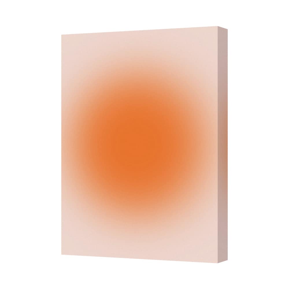 Abstract Peach Orange Gradient Canvas Wall Art Print