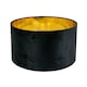 image 1 of ValueLights Reni Large Black Velvet Gold Inner Lamp Shade & Bulb | Black