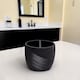image 4 of Ripple Black Textured 4 Piece Bathroom Accessory Set | Black | Black | 1
