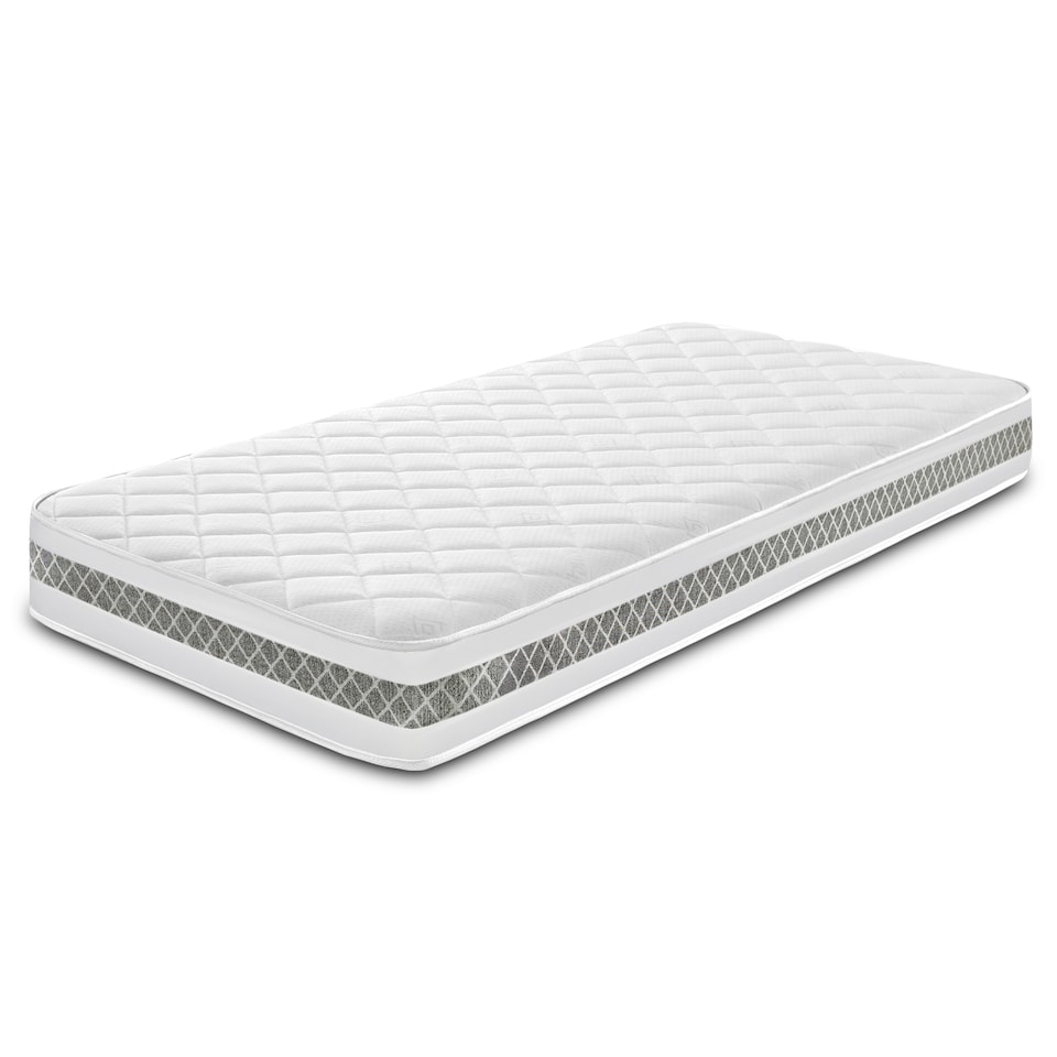 image 1 of Diamond 3D Memory Foam and Spring Hybrid Mattress Breathable CoolTouch Surface | White | Double