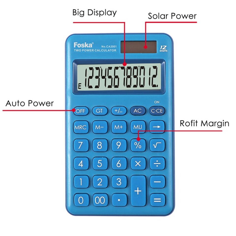 image 1 of Two Power 12 Digit Calculator