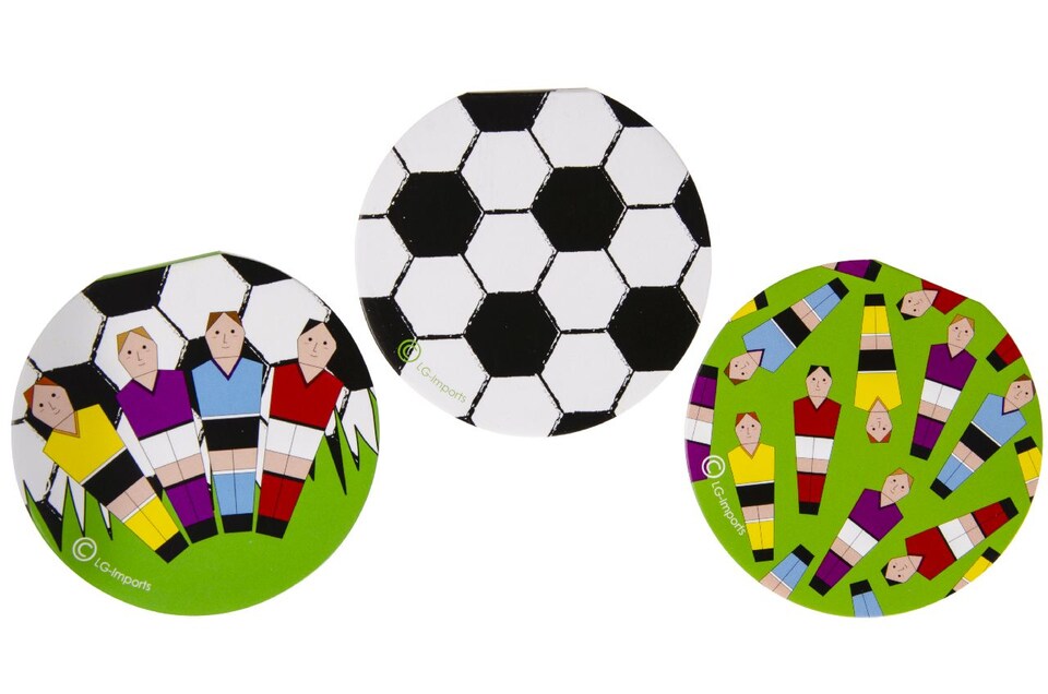 image 1 of Pack of 12 Round Football Theme Notebooks 8cm