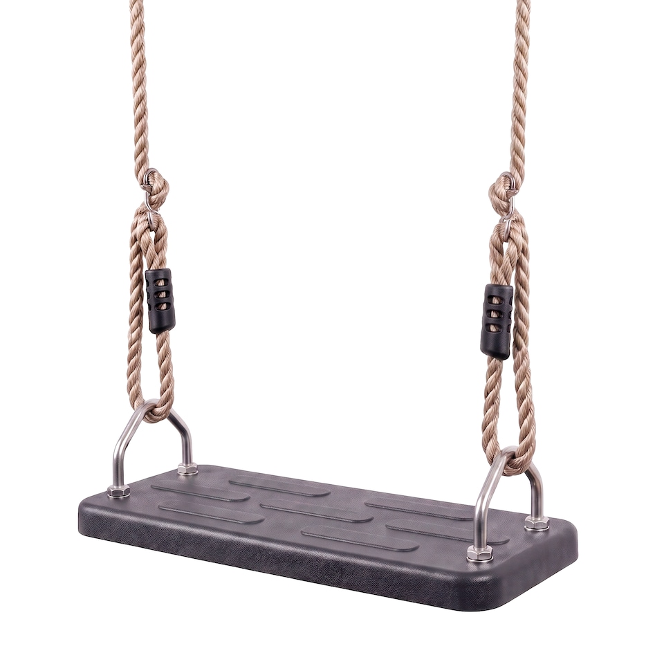 image 1 of The Magic Toy Shop Deluxe Kids Swing Seat Heavy Duty Outdoor Adjustable Garden Swing