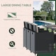 image 3 of Outsunny 11pc Patio Furniture Rattan Dining Set Garden Wicker Table