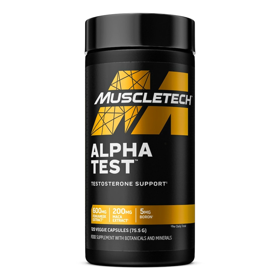 image 1 of MuscleTech Alpha Test Testosterone Support 120 Capsules Food Supplement