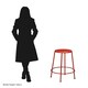 image 5 of Interiors by Premier Artisan Red Metal Bar Stool