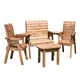 image 1 of Hand Made 4 Seater Chunky Rustic Wooden Garden Furniture Multi Set