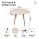 image 3 of Dining Table Beige Wood Kitchen Place for 4 Seats, Dining Table Only (Beige H 75 x L 90 x W 90 cm) | Brown