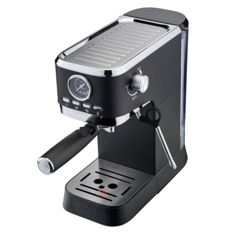 image 1 of Cooks Professional 20 Bar Espresso Coffee Machine with Steam Wand & Drip Tray | Black