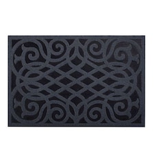 Nicoman Victorian Style Rubber Door Mat Grey 75 x 44cm