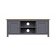 image 4 of Taberno Oak 2 Door TV Unit Graphite Blue Blue