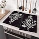 image 3 of GEEZY Glass Chopping Boards Set of 2 Floral Design Heat Resistant Worktop Protectors
