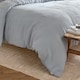 image 4 of Yard Lark Muslin Cotton Duvet Cover Set | Green | Green | Super King